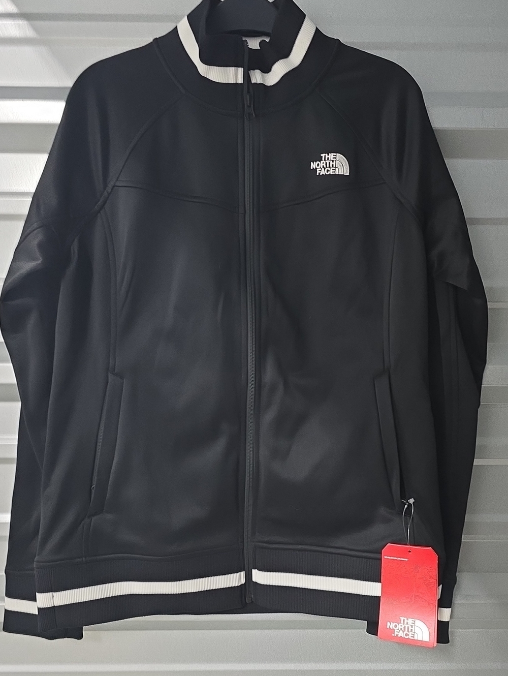 The North Face Women's Black Track Jacket with White Trim